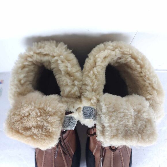 UGG Men’s Butte US11 Brown Leather Waterproof Sheepskin Vibram Winter Boots - Picture 4 of 16